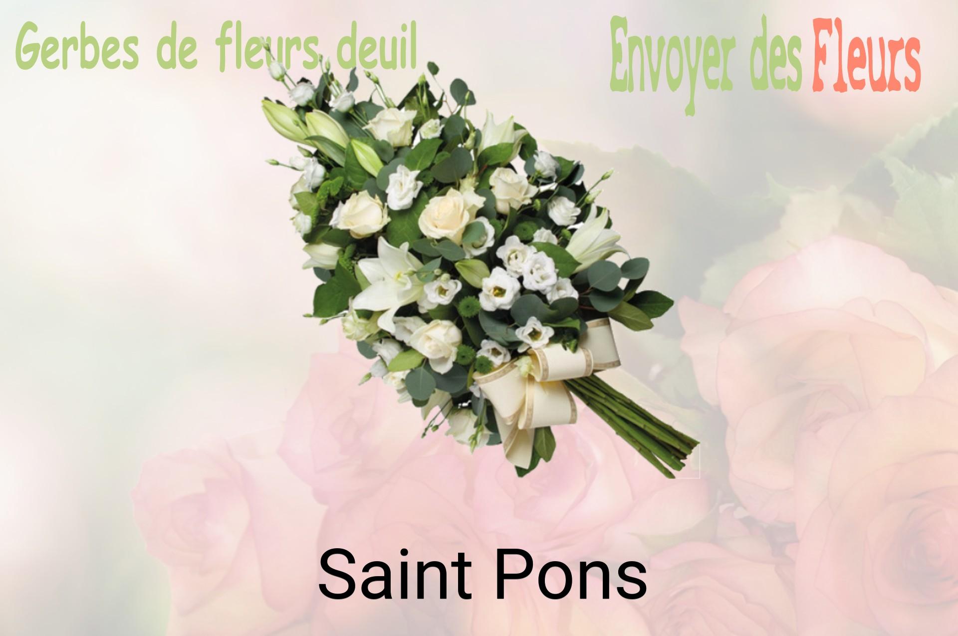 Gerbe de fleurs de deuil livrée à Saint-Pons